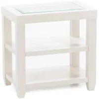 Essentials White Chairside Table