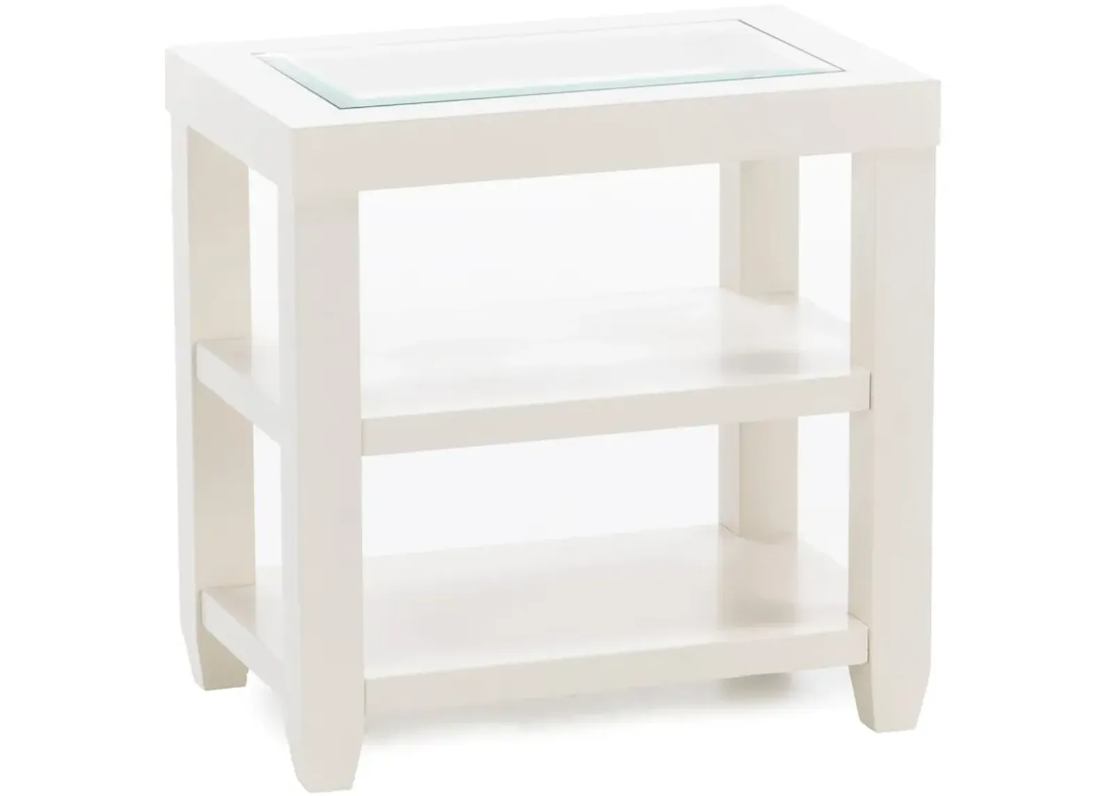 Essentials White Chairside Table