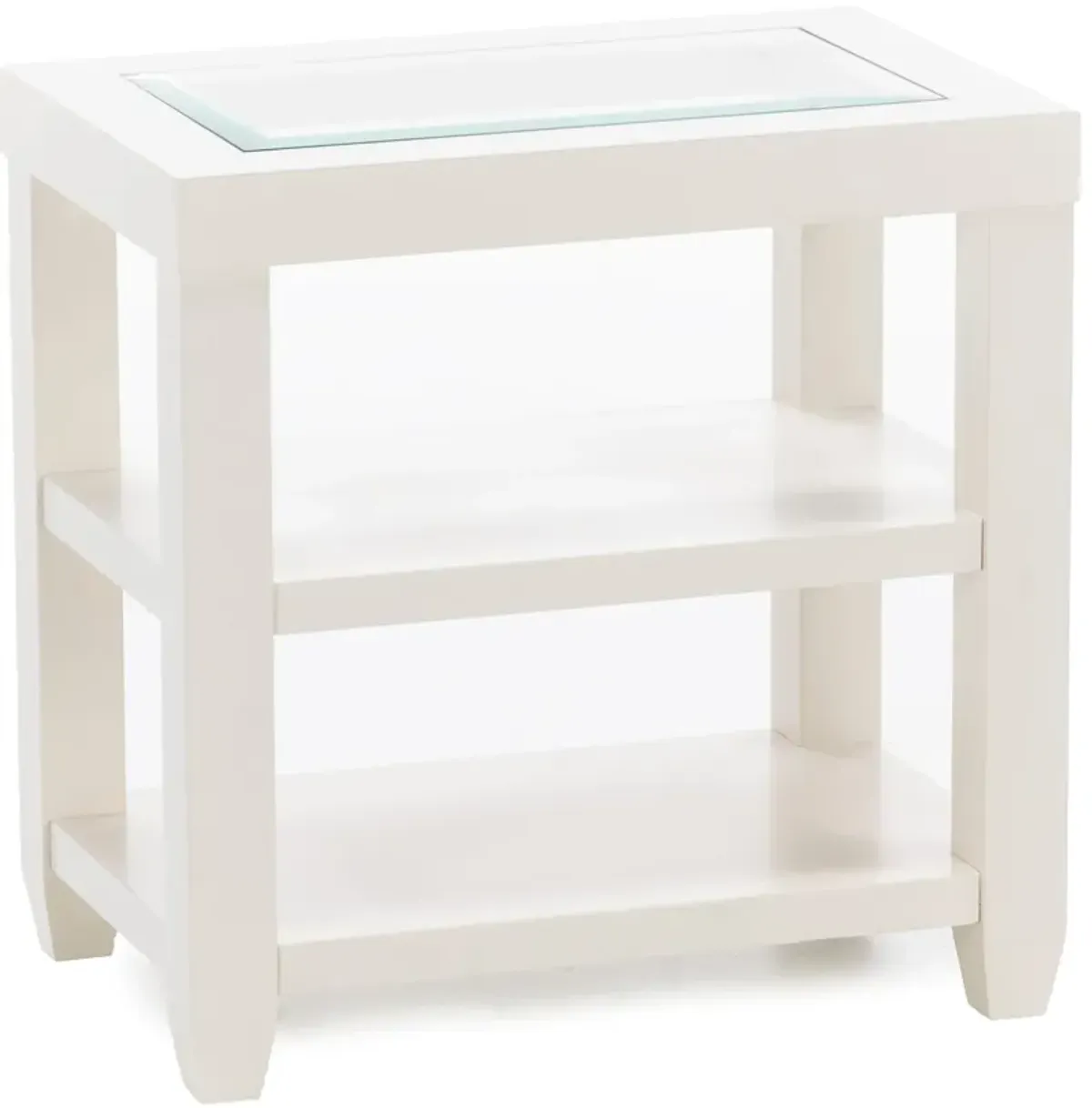 Essentials White Chairside Table