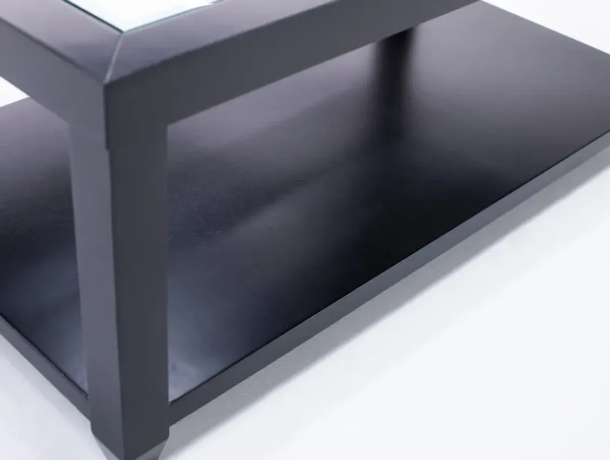 Essentials Black Rectangle Cocktail Table