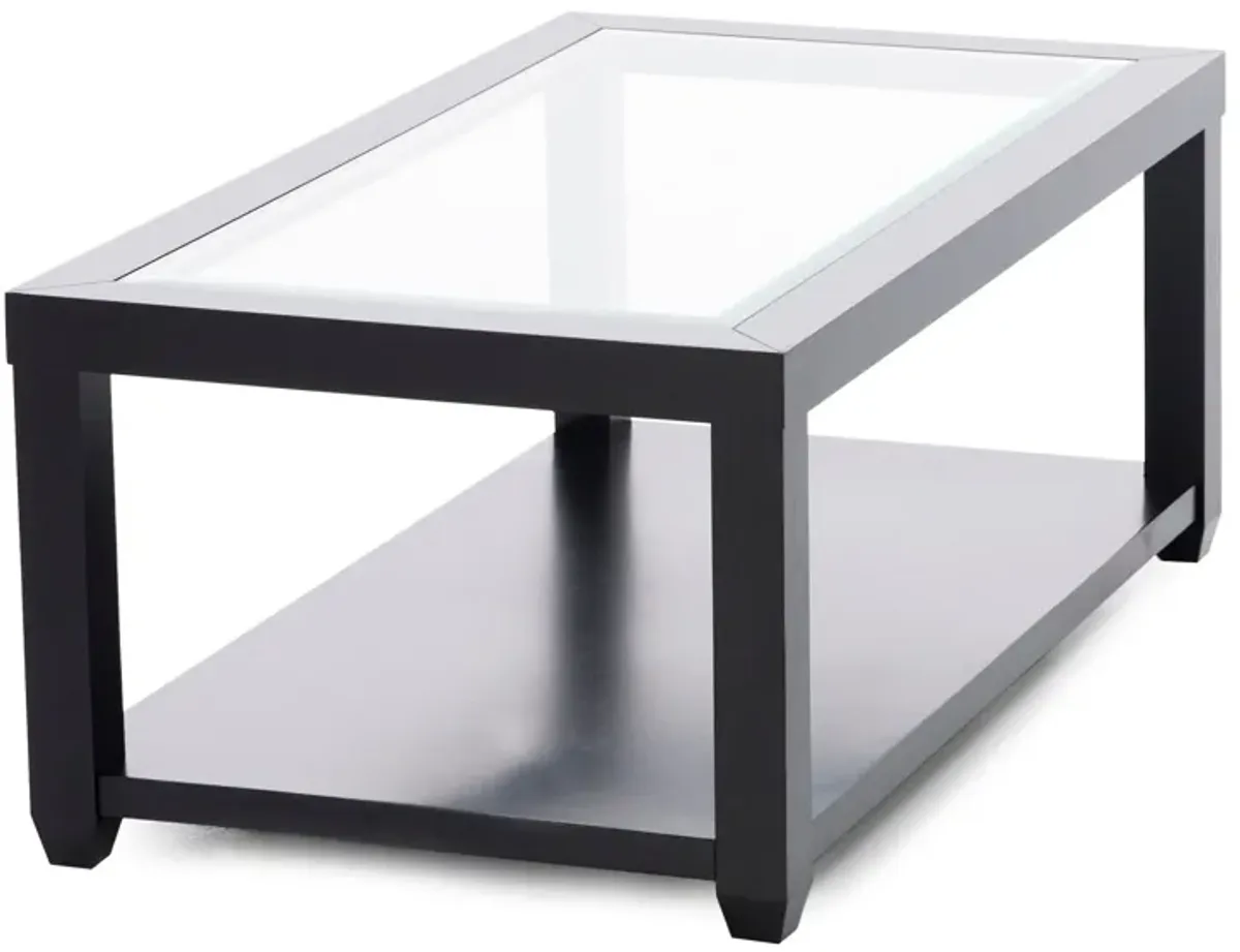 Essentials Black Rectangle Cocktail Table