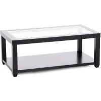 Essentials Black Rectangle Cocktail Table