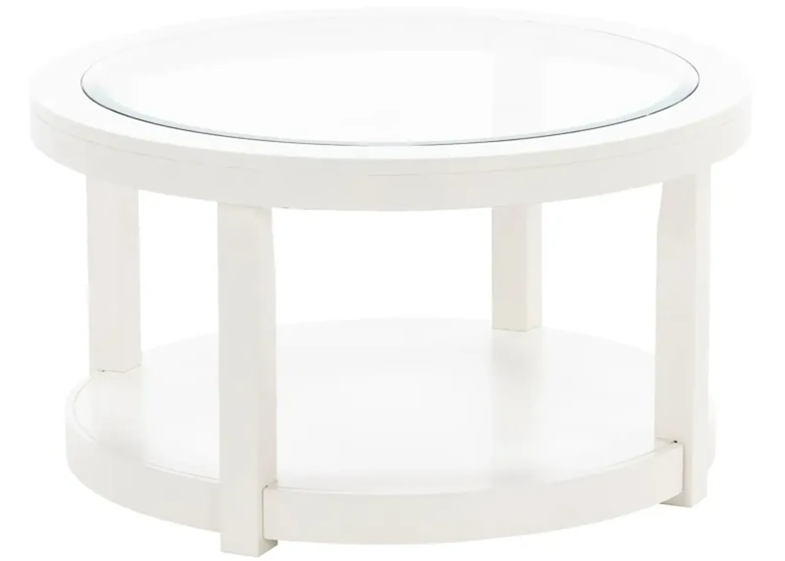 Essentials White Round Cocktail Table