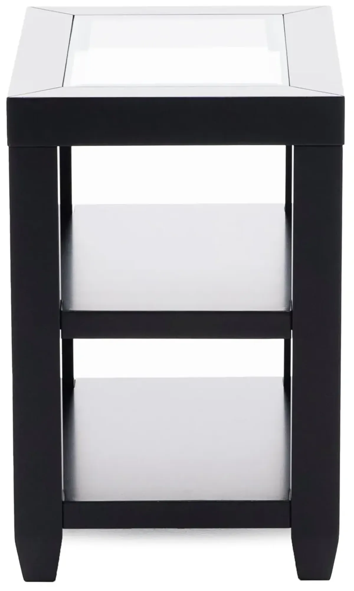 Essentials Black Chairside Table