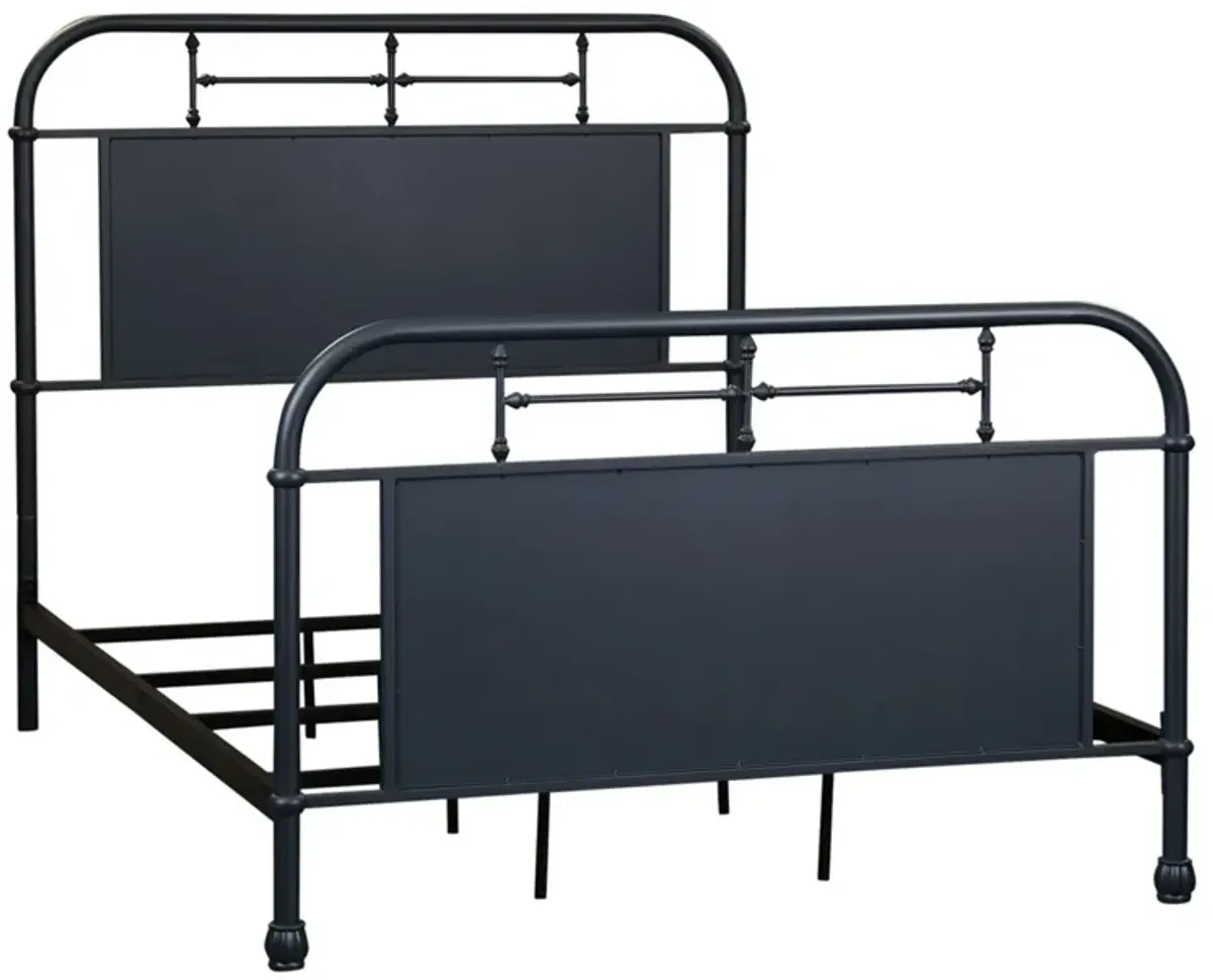 Clara Full Metal Bed In Navy