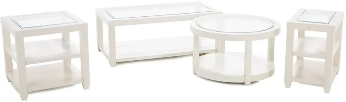 Essentials White Rectangle Cocktail Table