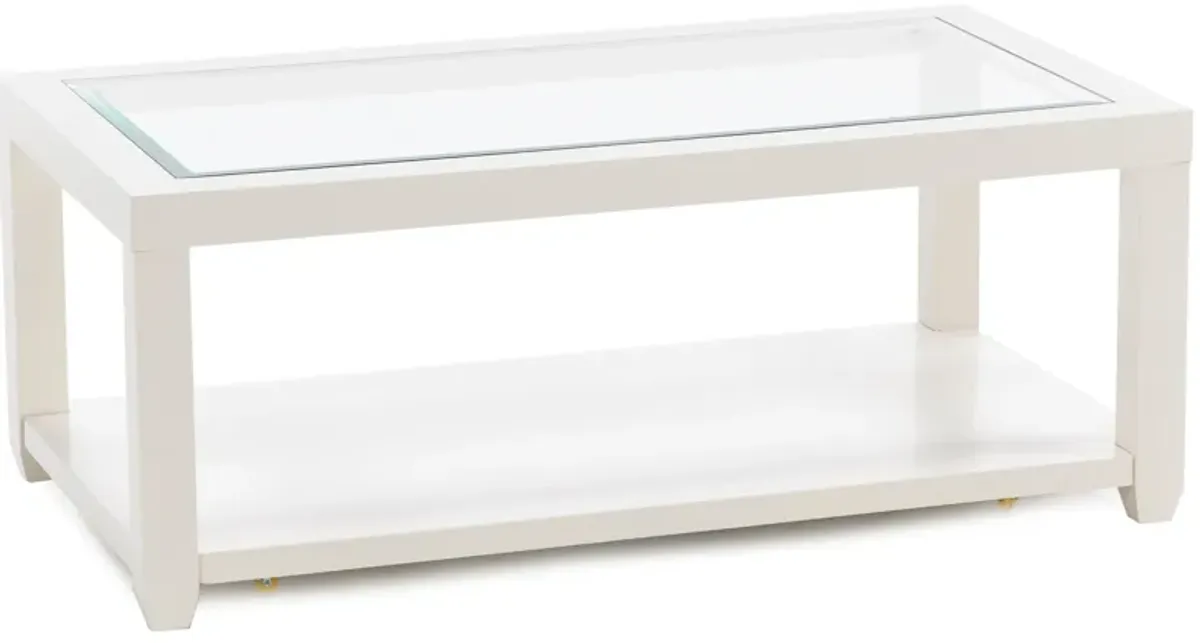 Essentials White Rectangle Cocktail Table