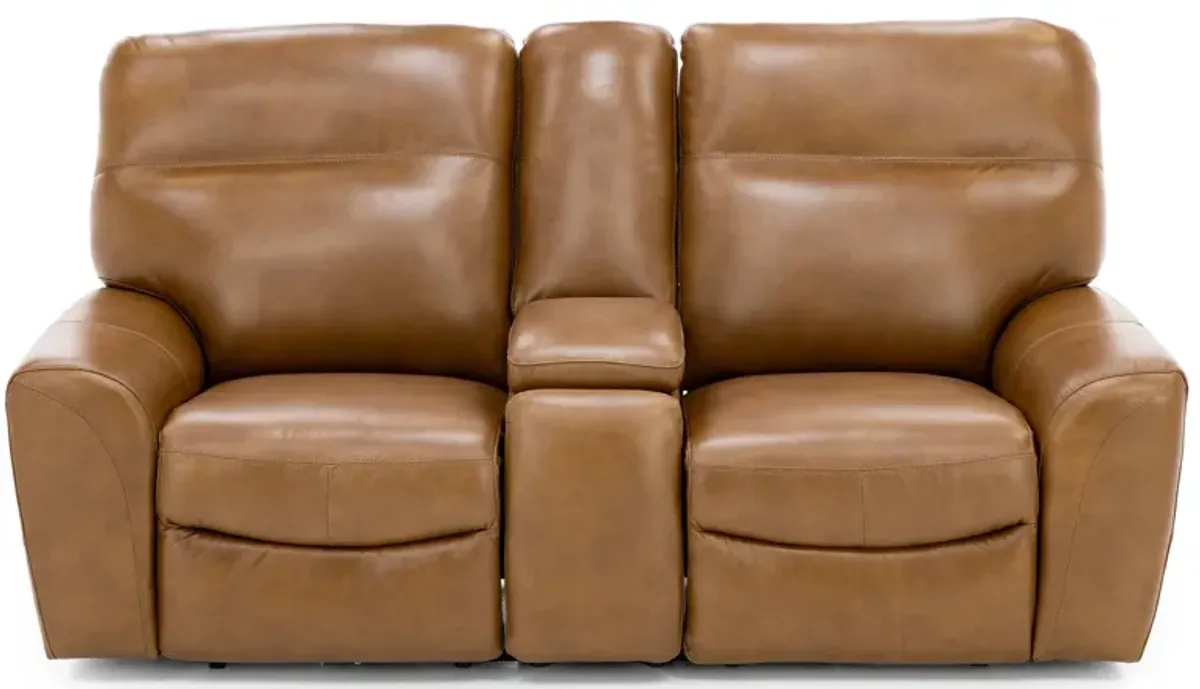 Milwaukee Leather Power Headrest Zero Gravity Reclining Console Loveseat