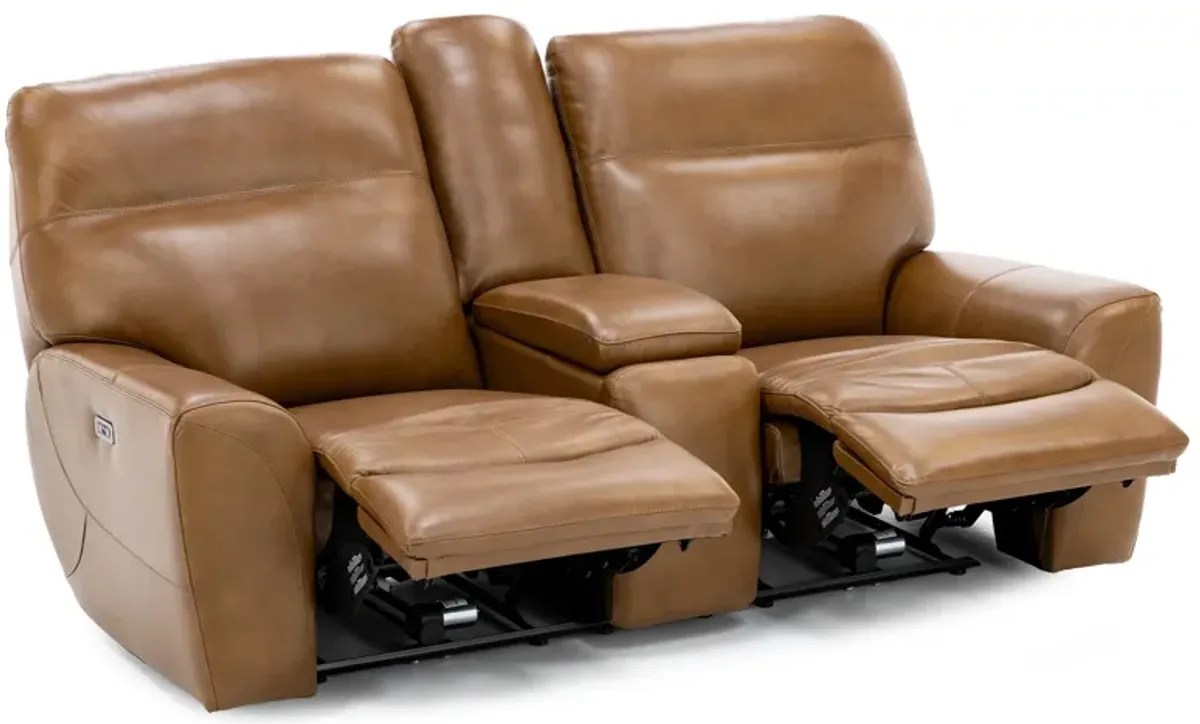 Milwaukee Leather Power Headrest Zero Gravity Reclining Console Loveseat