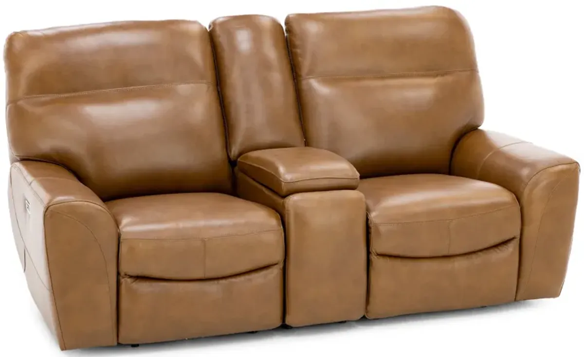 Milwaukee Leather Power Headrest Zero Gravity Reclining Console Loveseat