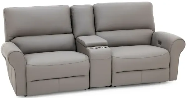 Legend 3-Pc. Leather Power Headrest Reclining Zero Gravity Console Loveseat