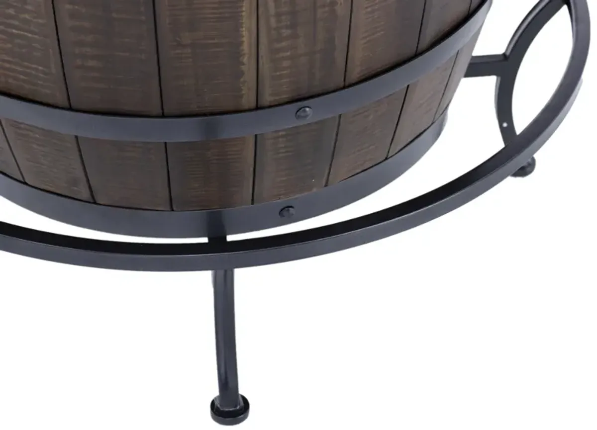 Homestead Pub Table w/ Wine Barrel Base