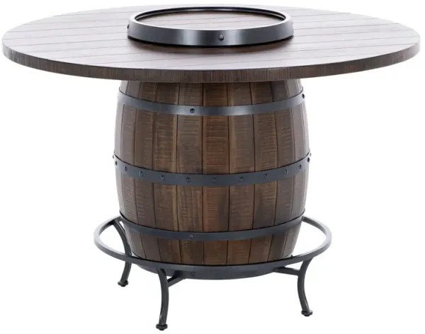 Homestead Pub Table w/ Wine Barrel Base