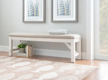 Cartwright 60" Bench in White