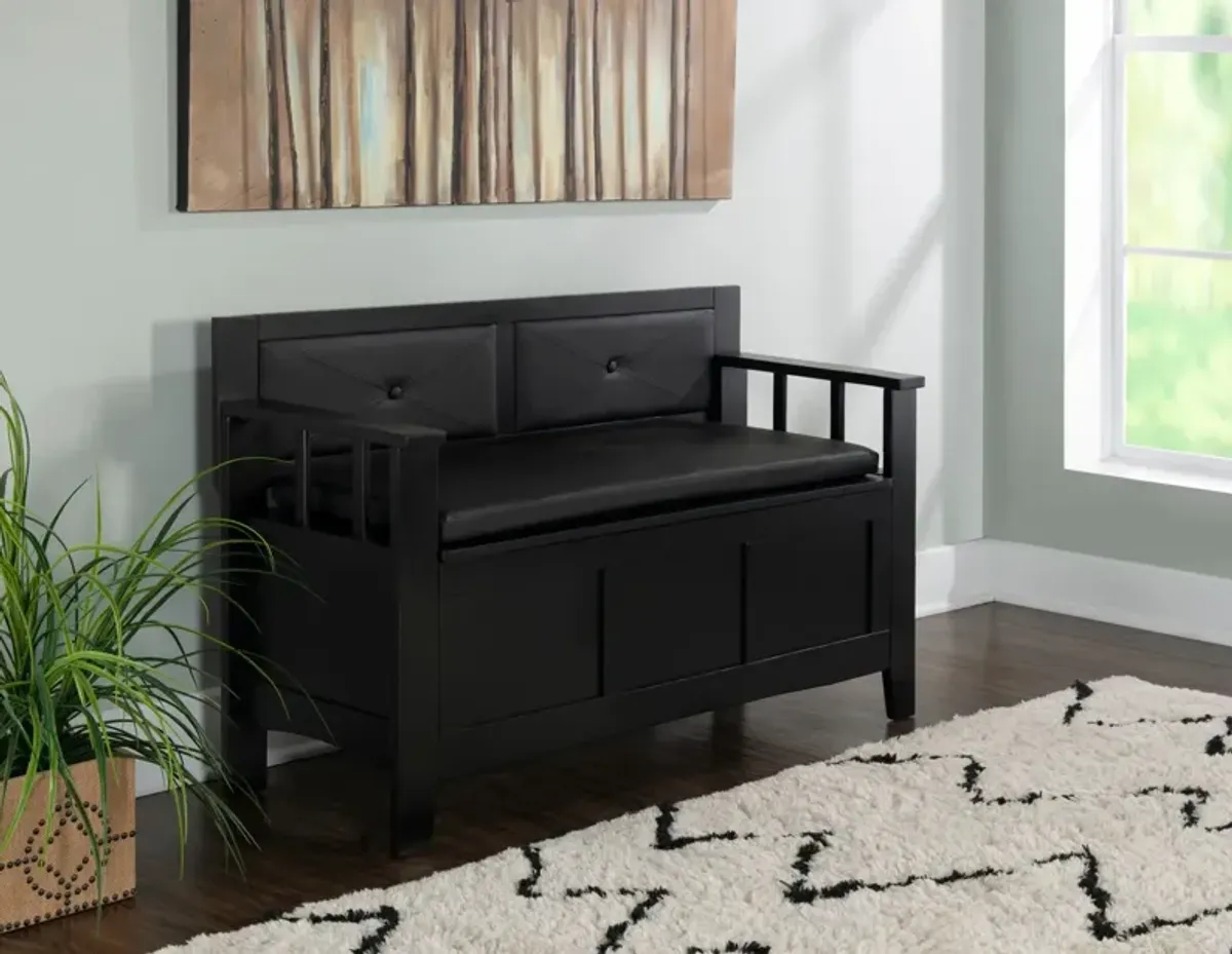 Kennedy Storage Bench in Black