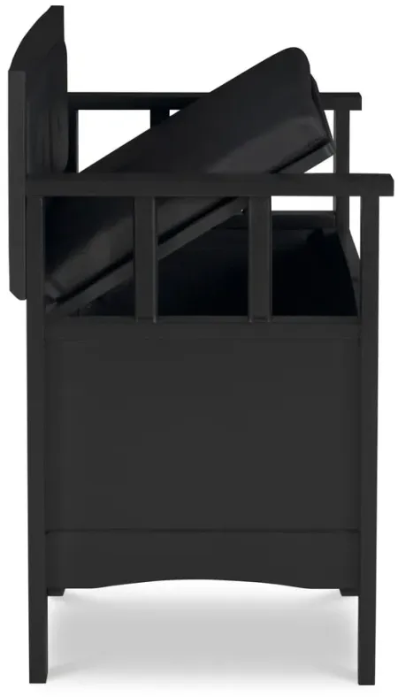 Kennedy Storage Bench in Black