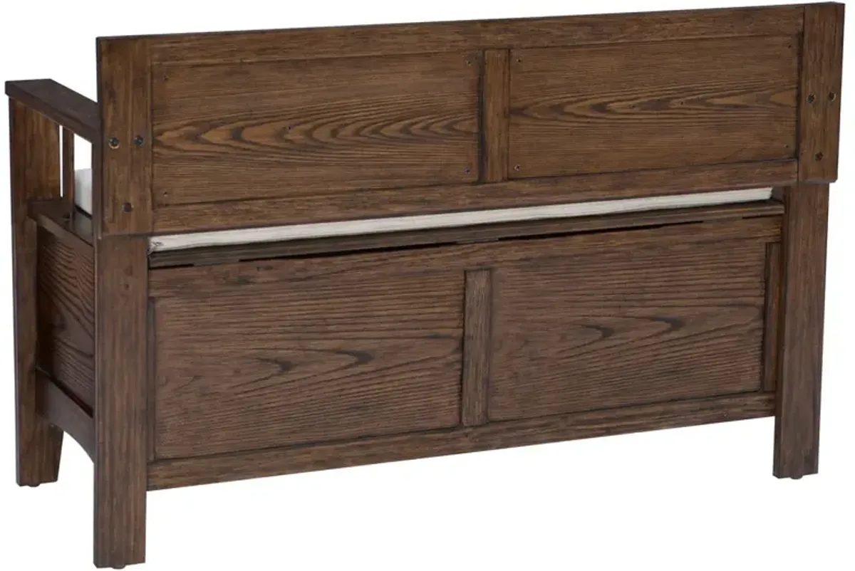 Kennedy Storage Bench in Brown