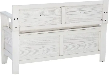 Kennedy Storage Bench in White
