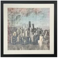 Chicago Skyline Framed Art 40"W x 40"H