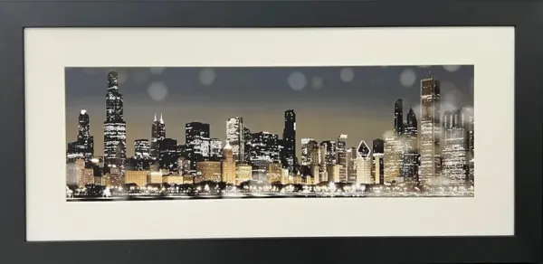 Chicago Nights Framed Art 40"W x 20"H