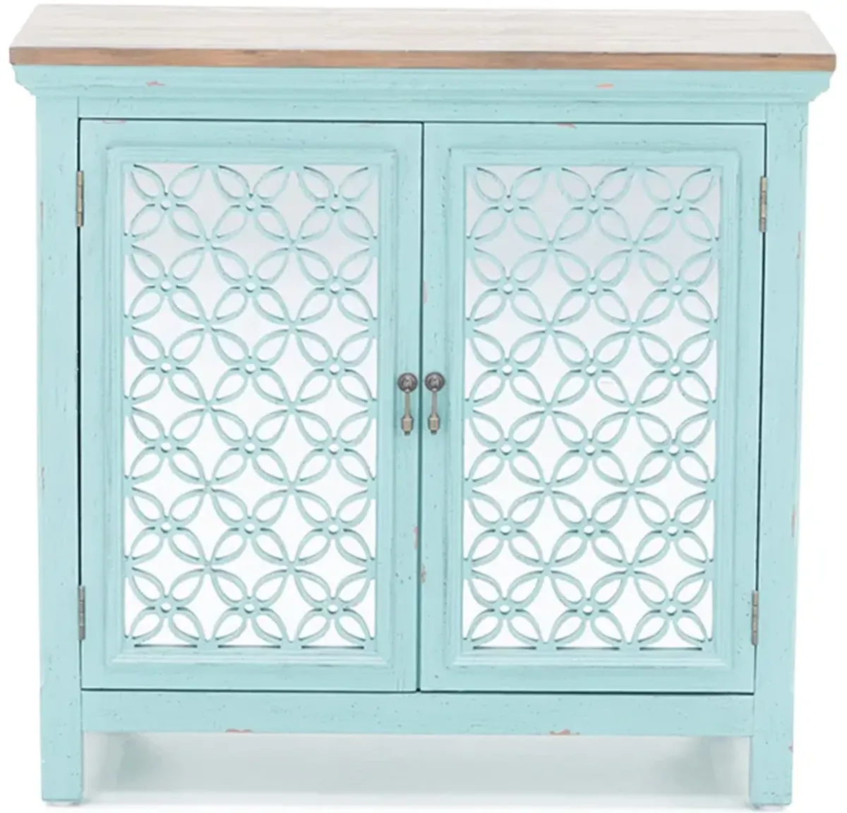 Eclectic Collection Turquoise 2 Door Cabinet