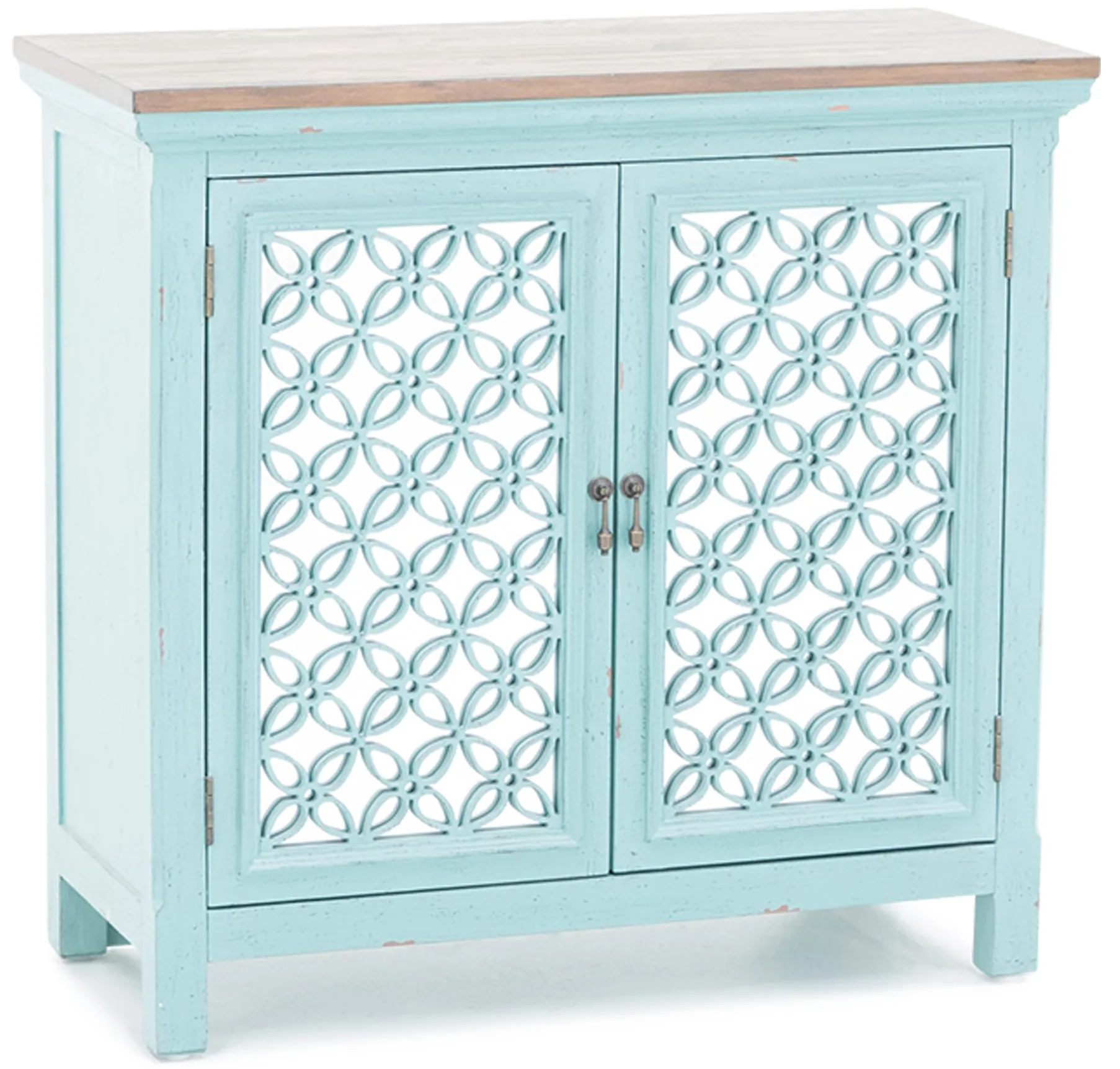 Eclectic Collection Turquoise 2 Door Cabinet