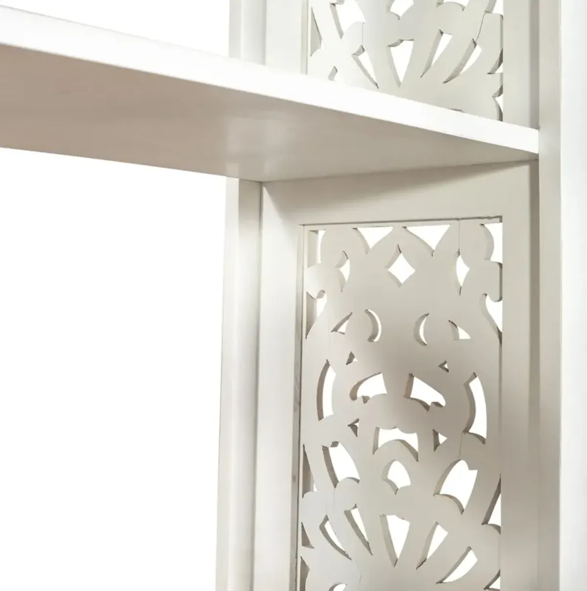 Trellis Lane Weathered White Accent Bookcase