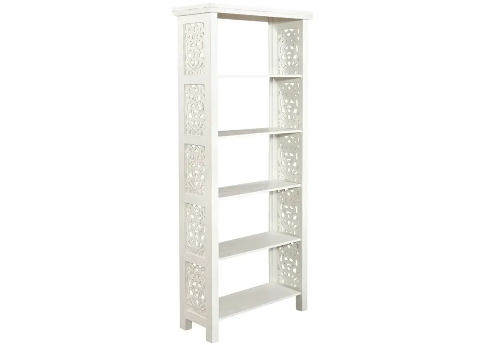 Trellis Lane Weathered White Accent Bookcase