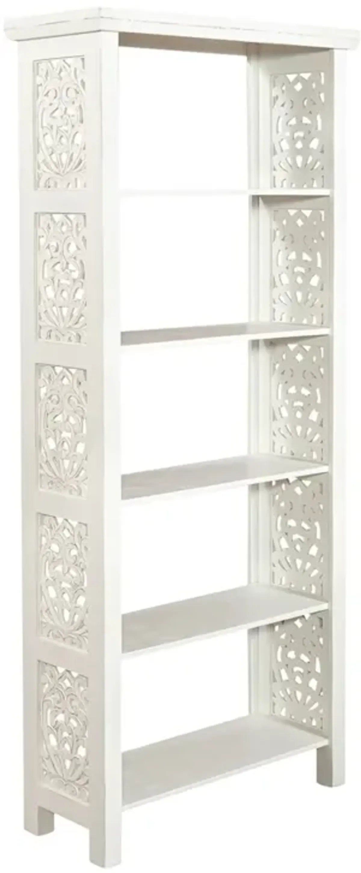 Trellis Lane Weathered White Accent Bookcase