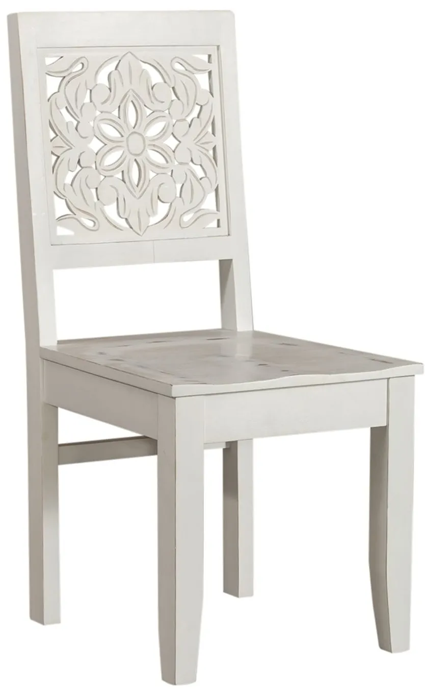 Trellis Lane White Desk Chair