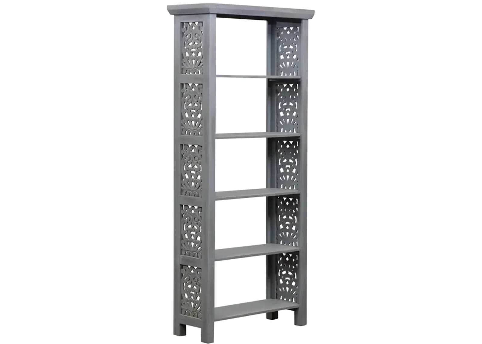 Trellis Lane Gray Accent Bookcase