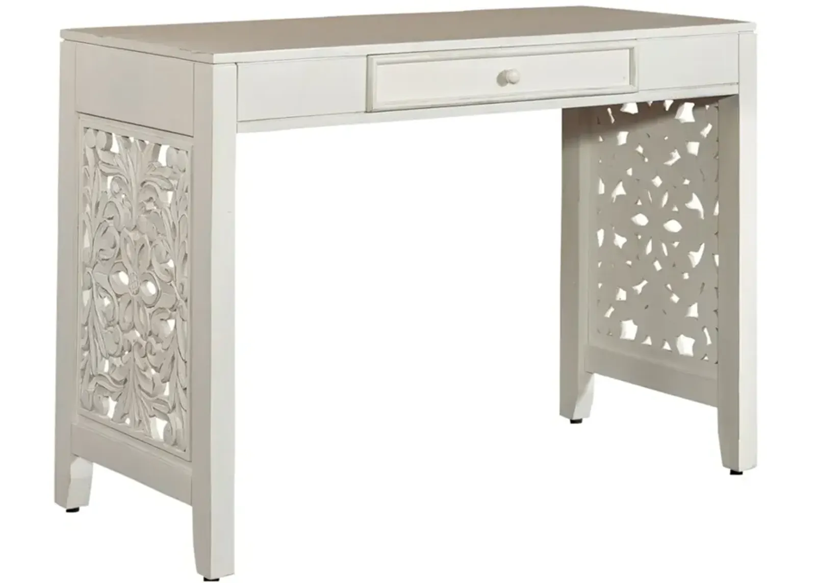 Trellis Lane Weathered White Accent Writing Desk