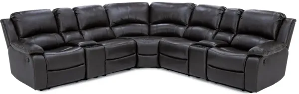Bristol 7-Pc. Leather Reclining Wall Saver Modular