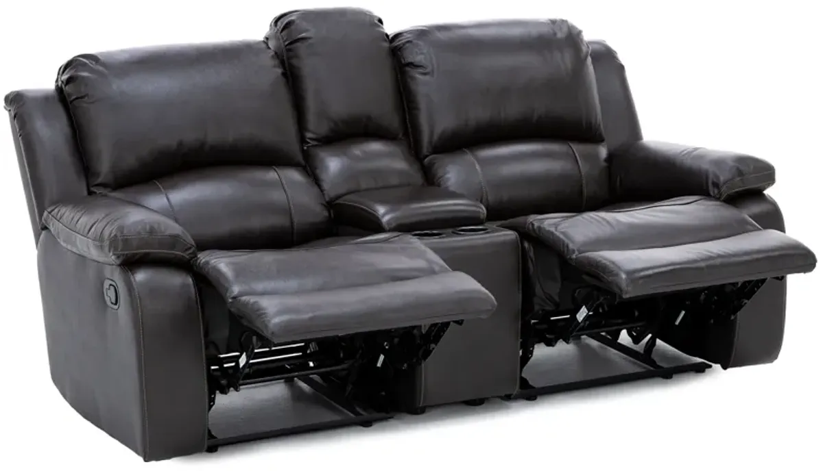 Bristol 3-Pc. Leather Reclining Wall Saver Console Loveseat