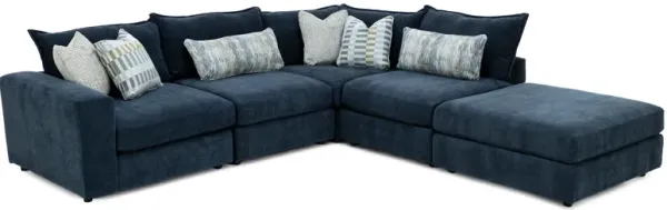 Elsa 4-Pc. Modular With Ottoman In Ink Left-Facing In Ink