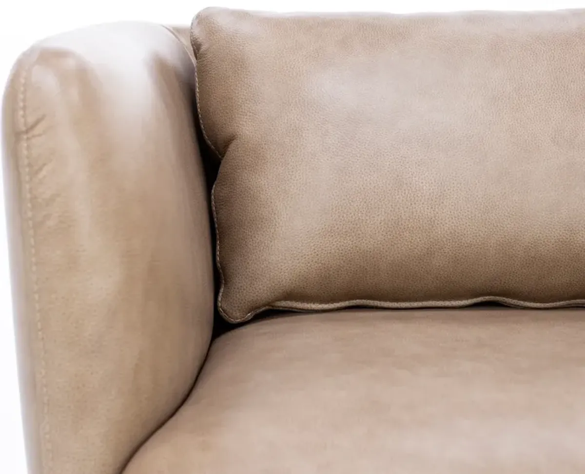 Yankee Leather Swivel Accent Chair