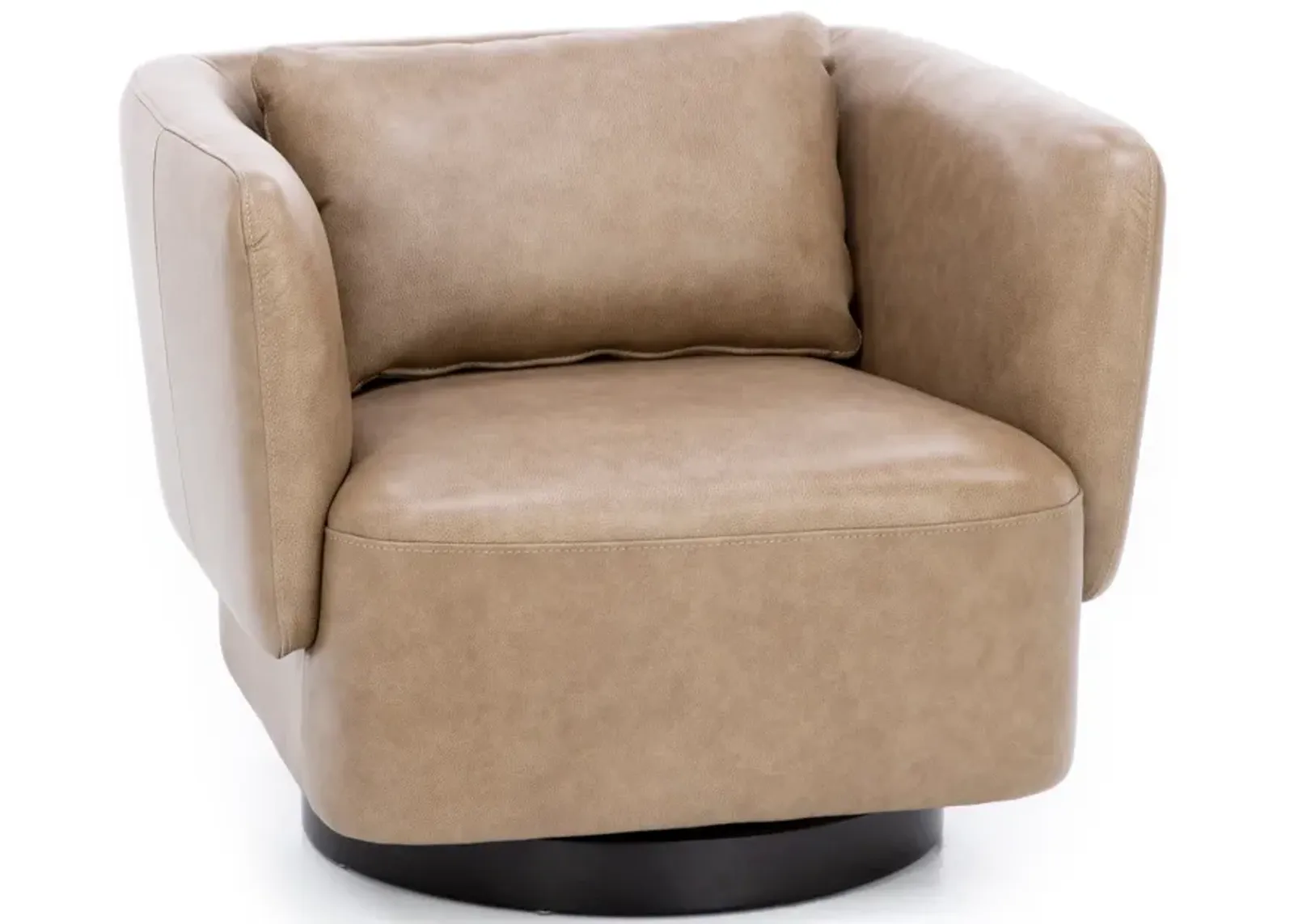 Yankee Leather Swivel Accent Chair