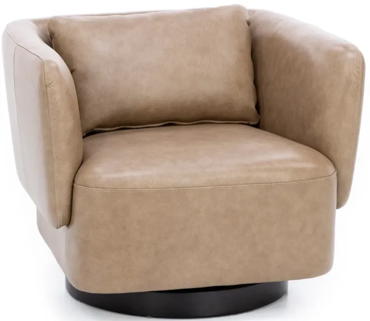 Yankee Leather Swivel Accent Chair