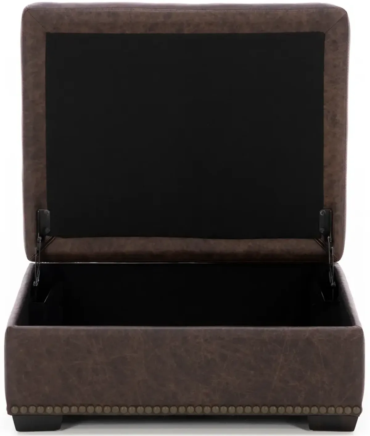 Milo Leather Storage Cocktail Ottoman