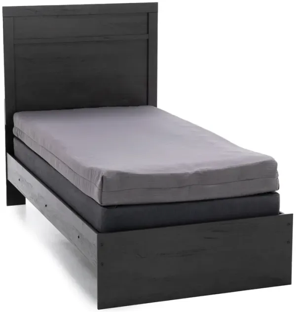Essentials Twin Panel Bed In Charcoal