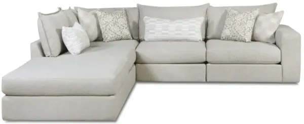 Elsa 4-Pc. Modular With Ottoman In Raffia Right-Facing In Raffia