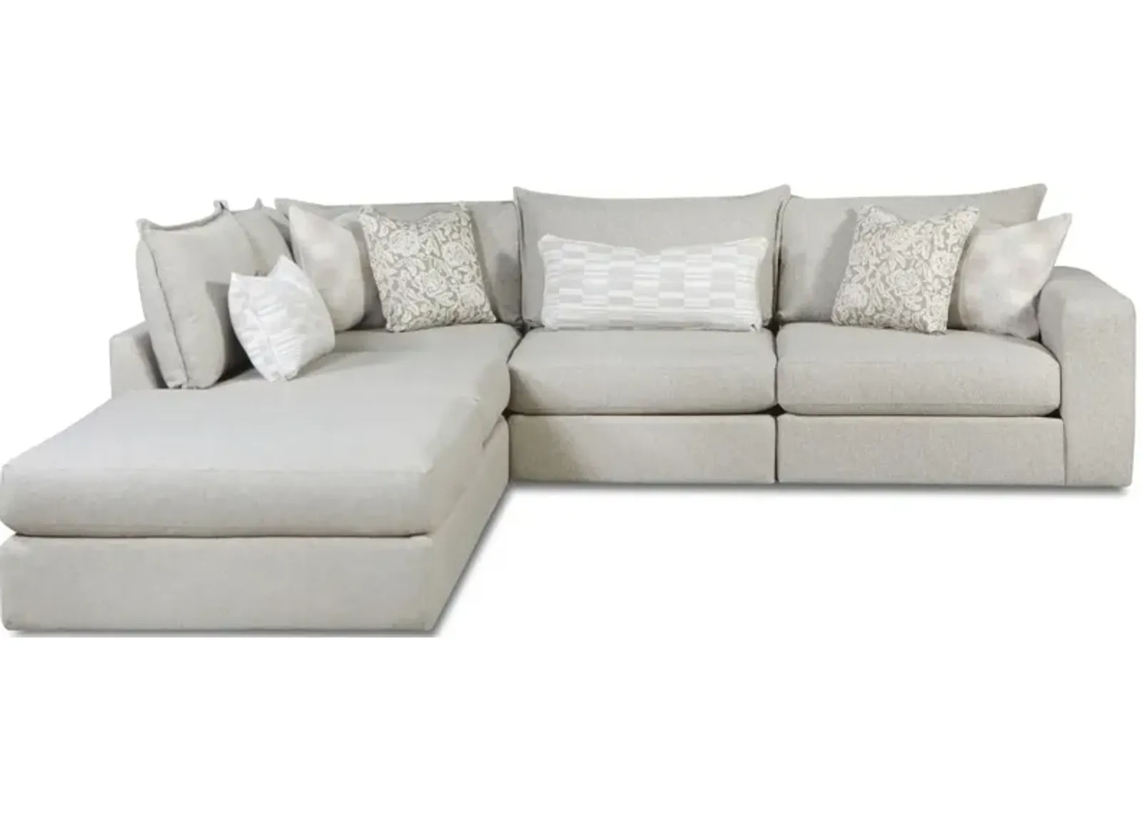 Elsa 4-Pc. Modular With Ottoman in Raffia