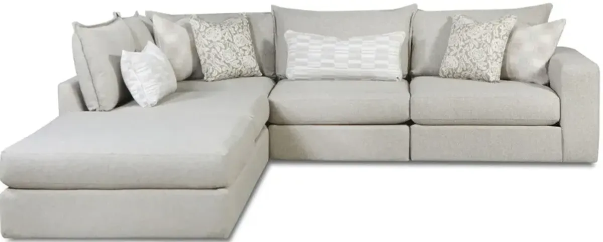 Elsa 4-Pc. Modular With Ottoman in Raffia