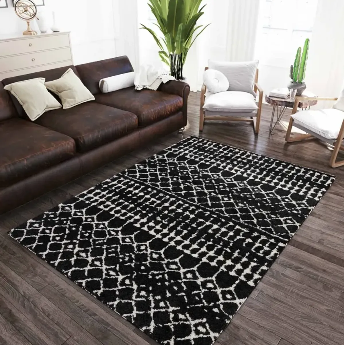 Marquee Midnight/Ivory Area Rug 9'10"W x 13'2"L