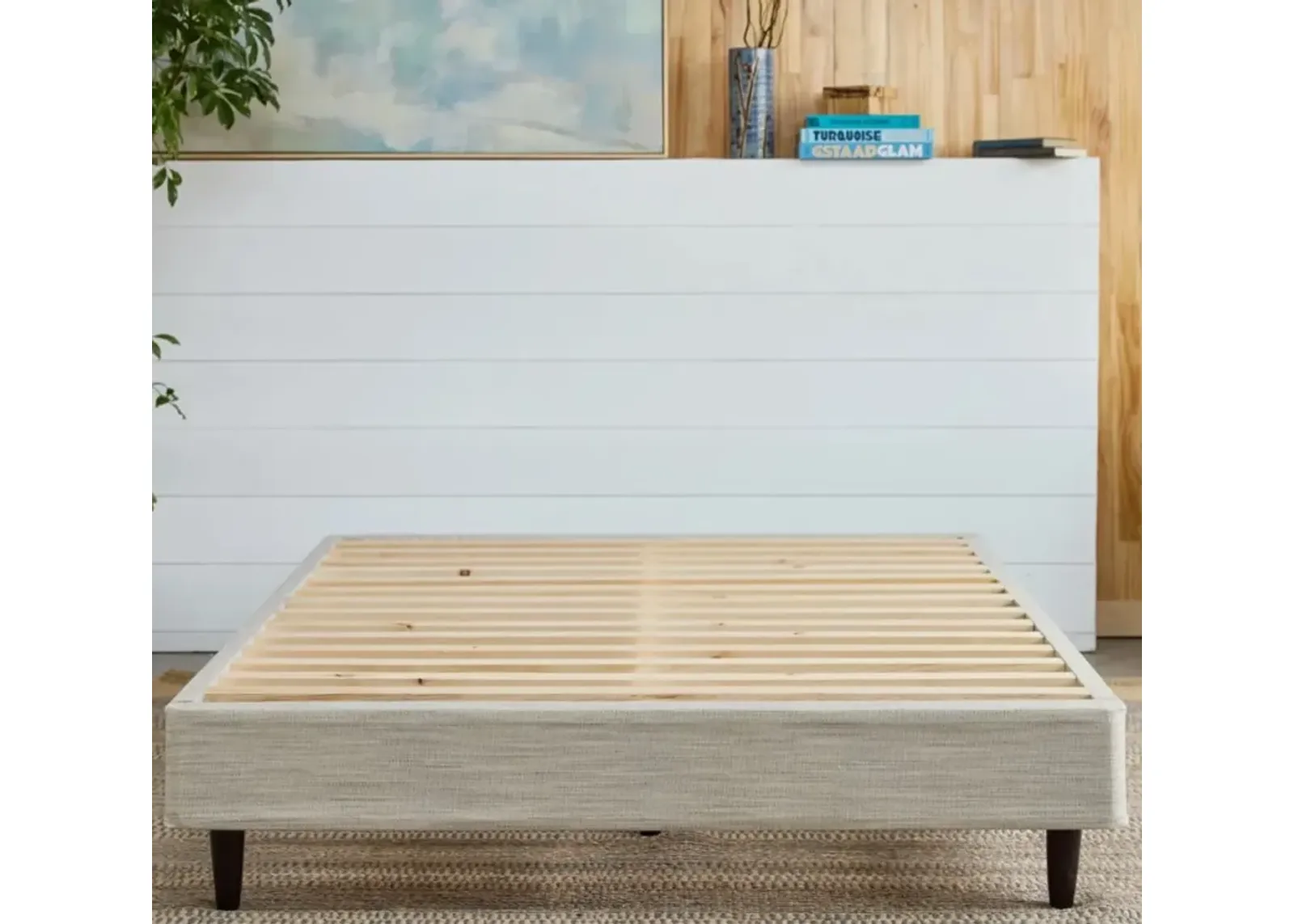 Avocado Green Queen Mattress Foundation With Legs