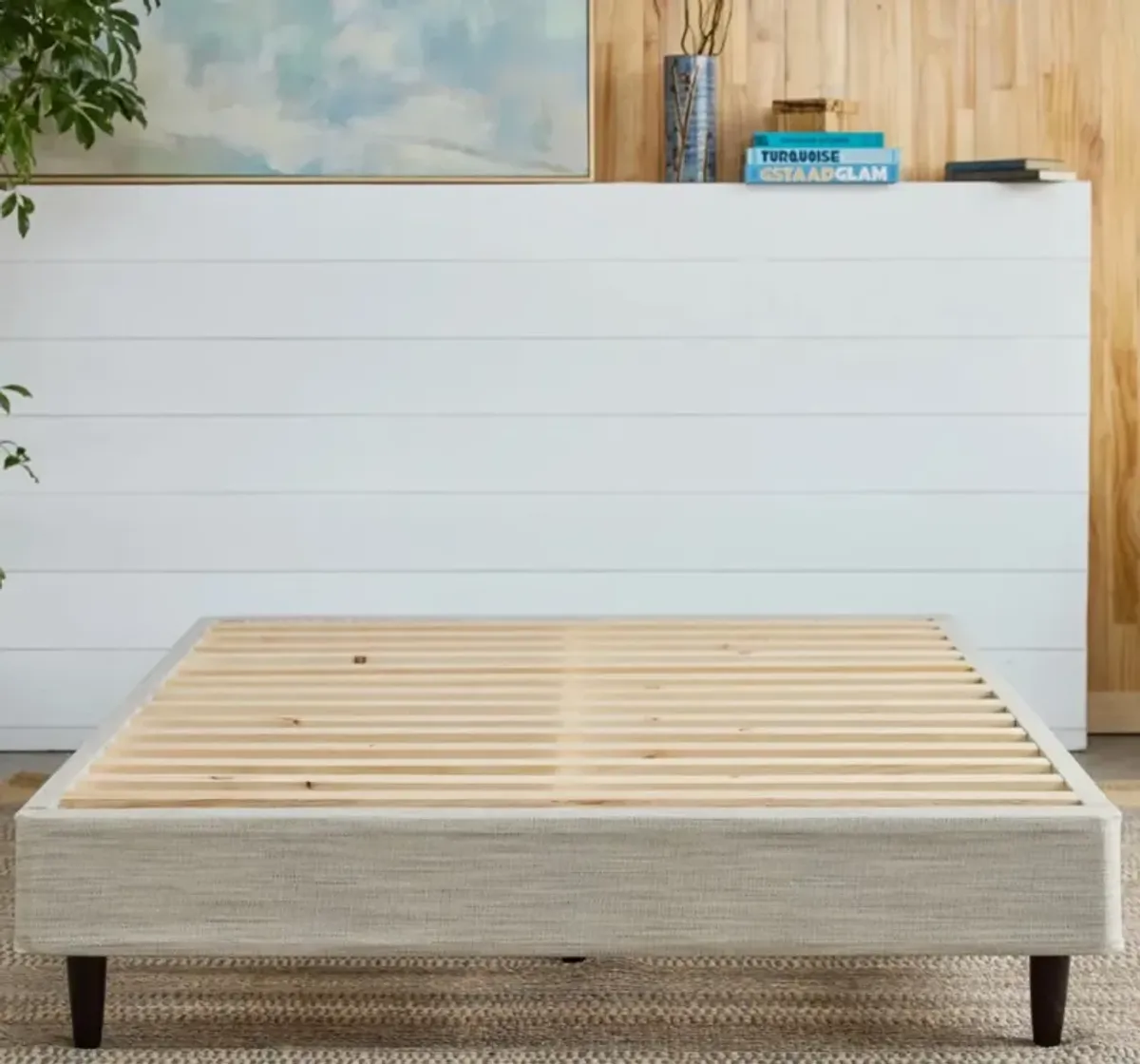 Avocado Green Queen Mattress Foundation With Legs