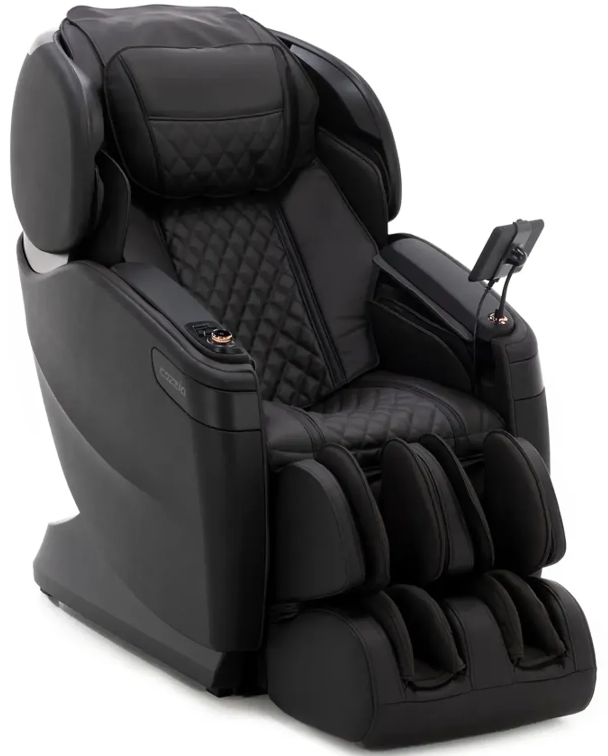 Qi Se Massage Chair in Espresso/Pearl Black