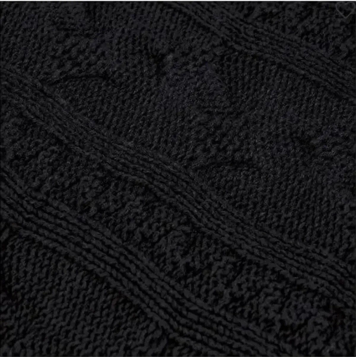 Black Cable Knit Throw 50"W x 60"L