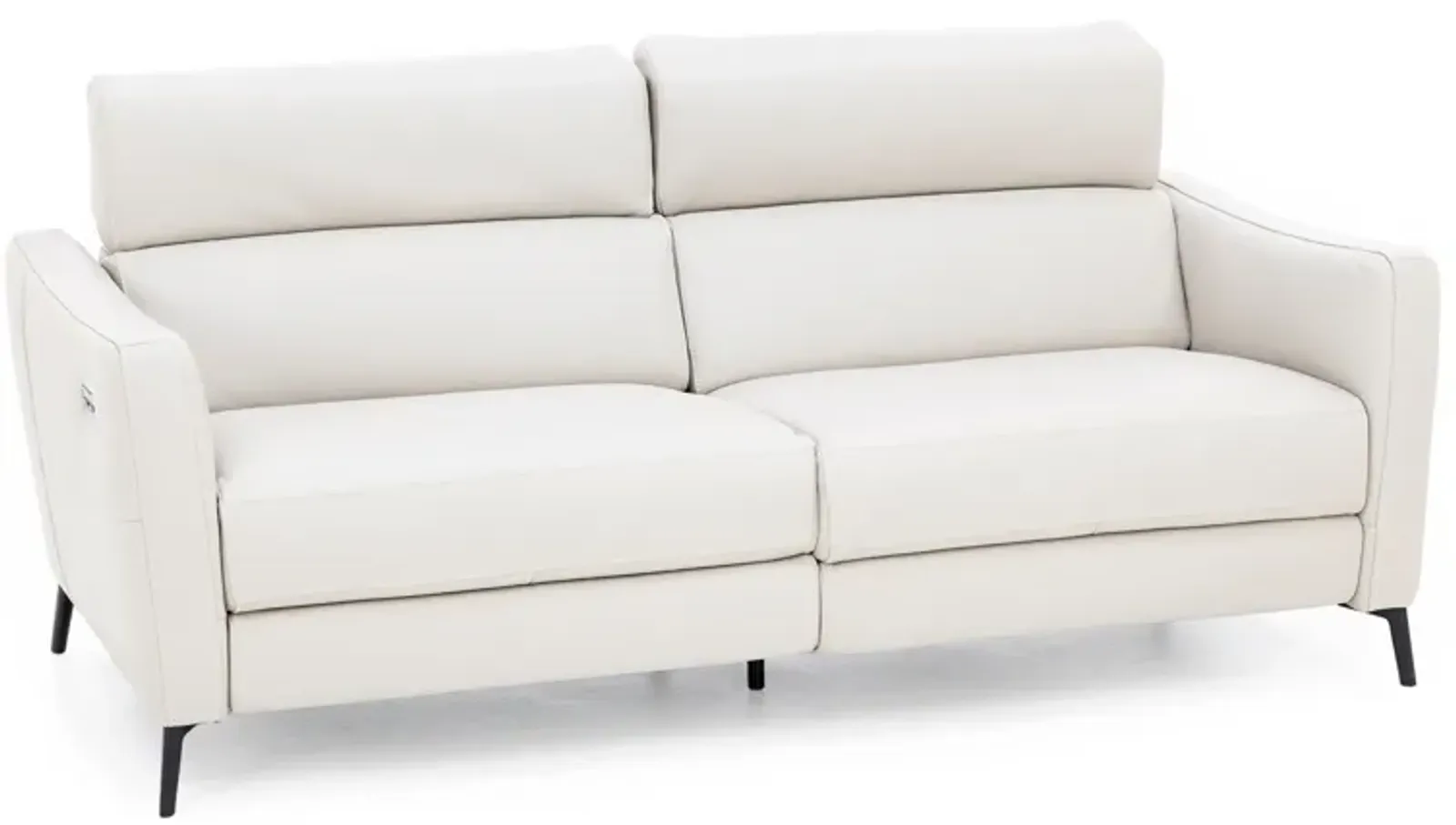 Gabriel Leather Power Headrest Reclining Sofa in Cream