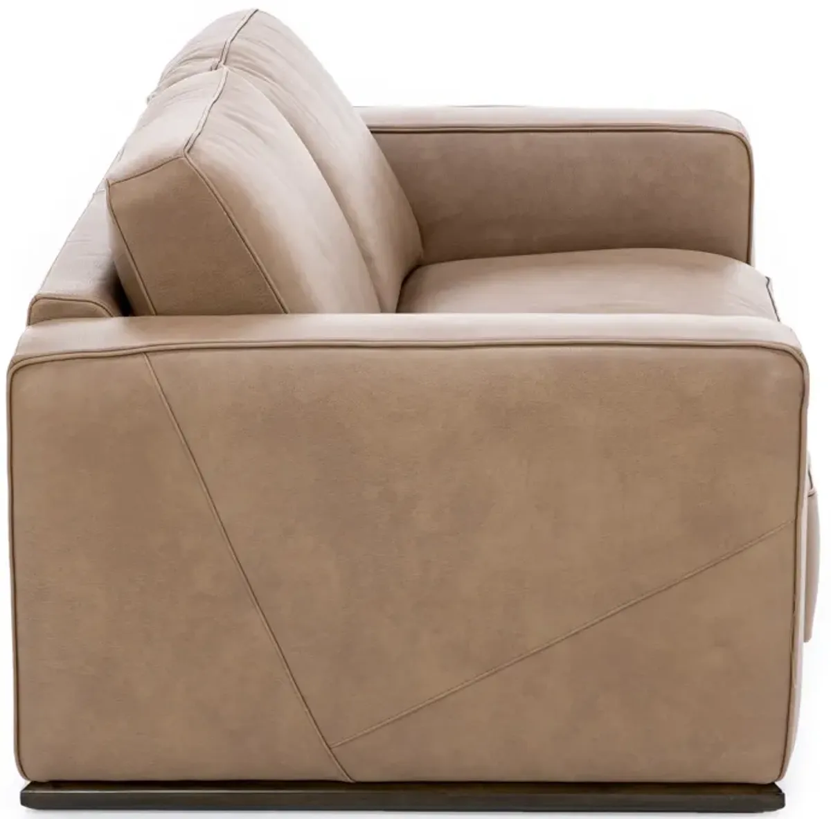 Bianca Leather Loveseat in Brown